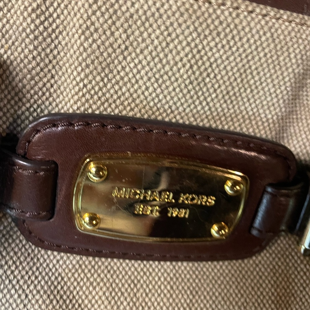 Michael Kors Tan and Gold Men's Bag